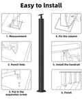 Tough As Nails Black Metal Stair Railing Spindles Crafted From Premium Wrought Iron Balusters for Easy Install Steps