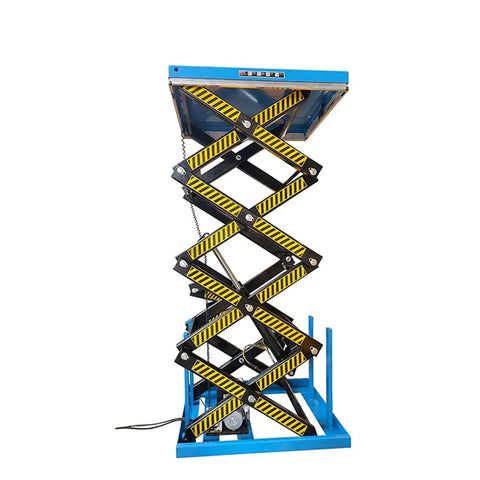 Heavy Duty Scissor Lift Operating Like A Top Shelf Workhorse With Smooth Hydraulic Stationary Drive and Auto Leveling Table for 4000 Kg Loads