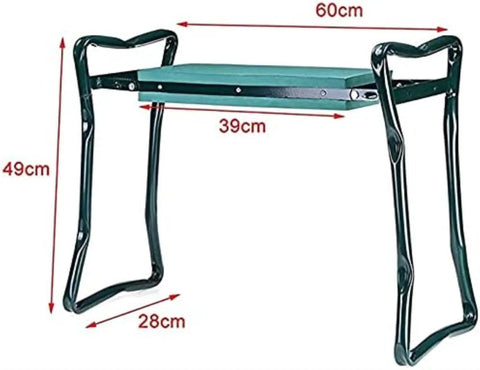 Heavy Duty Garden Kneeler And Seat With Handy Tool Bag Foldable Portable Kneeling Stool with ergonomic steel frame and EVA cushion