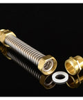 Premium 304 Stainless Steel Flexible Bellows With Heavy Duty Copper Joint For Fan Coil Units Slick No Leak Water Inlet Connector