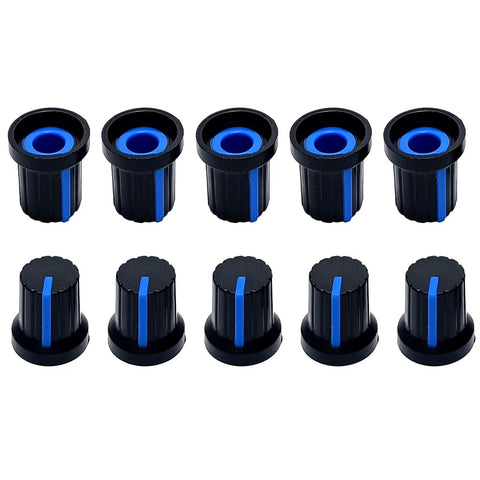Durable 10 Pack Potentiometer Knobs for 6mm Shaft Rotary Volume Control Replacement for Guitar Pedals and Amps Upgrade ABS Plastic