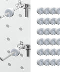 100 Pack Peg Hook Stoppers For Pegboard Slatwall And Gridwall Displays White Foam Peg Locks For Front Of Hook Access