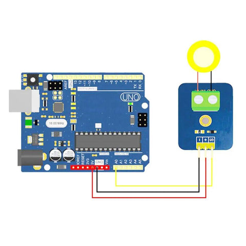 Five Piece Piezoelectric Ceramic Vibration Sensor Module For Arduino With Analog Output 3.3V And 5V Ready Kit Includes Dupont Wires Female To Female And Male To Female 3 Pin Connectors, Arduino wiring diagram