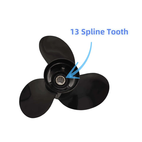 Outboard Boat Propeller Replacement 10 And A Half Inch By 13 Pitch 3 Blade RH 13 Spline For Mercury Marine 25 To 70HP Black Max Aluminum Prop With Hub Kit Built For Top Notch Performance And Long Lasting Durability