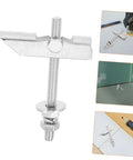 Close-up of 12 Piece Heavy Duty Toggle Bolt Kit for Ceilings and Walls, silver aircraft screw clip style anchors.