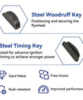 Steel timing key and Woodruff key for Aluminum 212 Hemi Flywheel For Predator 212cc 224cc 60363 Engines Plus Honda GX160 GX200