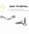 Stainless Steel 316 Deck Loops Tie Down Anchors For Boats And Kayaks Five Millimeter One Fifth Inch Marine Top Eye Straps Pad Eight Pack Tough As Nails Built To Last Saltwater Ready Corrosion Resistant Durable Hardware shown with screws