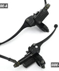 12 Piece Seven Eighths Inch Mini Bicycle Hydraulic Brake System With Fifty Inch Hose Direct Fit Replacement For DB30 Baja Doodlebug Mini Bikes Go Karts Left Side side view