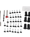 Totally Tidy Wall Install Kit With Heavy Duty Silicone Grommets And Snappy Clips For Fast Cable Routing And Super Neat Residential Wiring Setup In Classic Black includes drill bits, clips, and grommets
