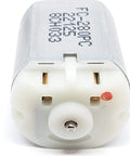 2 Pack 10mm Flat Shaft Central Door Lock Actuator Motor FC-280PC-22125, white and silver, front view with visible flat shaft