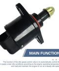 Icyfond car idle air control valve, black plastic body; OEM replacement for 90380 10526 90325864