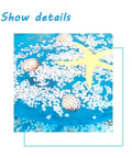 Slick Heavy Duty Resin Toilet Seat Cover With Soft Close Hinge And Thickened Platform For Universal Bathroom Fit Non Fading Surface No Fuss Design Built Different Always, featuring a blue design with shells and starfish.