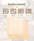 Smooth As Butter 12 Pack Basswood Sheets 12 By 12 Inches By 1/8 Inch Thick Unfinished Craft Wood Boards stacked showing quality.