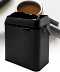 Automatic Electric Portafilter Cleaner And Espresso Knock Box Compatible With 58mm Coffee Machines, black with a brush.