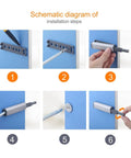 Schematic diagram of Set Of 4 Cabinet Door Push Latches With Magnetic Hold For Quick Open And Close installation steps