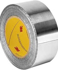 Heavy Duty Silver Aluminum Foil Tape 2.83 Inch Wide By 60 Yards Long, Heat Reflective And Flame Resistant, roll view