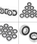 6200 2RS Ball Bearings Set Steel Double Rubber Sealed 10 X 30 X 9mm Low Noise Wheel Bearing Kit For Machinery Equipment Electrical Instruments And Toys High Precision 10 Pack, 10 pcs shown