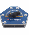 Solid One Button Degaussing Magnetic Welding Locator For Steel And Iron Pipe With 25 Kilos Suction Power Super Strong Multi Angle Positioning Fixture Tool For Heavy Duty Welding Projects showcased isolated on a white background.