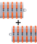 XHF 31-piece lever wire connector set; gray housings with orange levers for 28–12 AWG inline splices