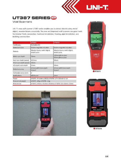 Straight Up Pro Grade Wall Scanner Finds Hidden Wood Studs And Live AC Voltage Cables Fast Using A Crisp Two Point Four Inch Color Display With Voice Broadcast And Auto Power Off To Nail Your DIY Projects.