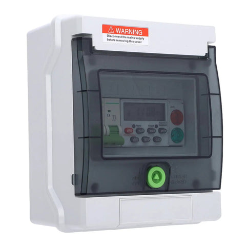 Outdoor Distribution Box With IP66 PVC PA66 Housing And Weatherproof Digital Timer for all weather use, front view