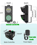 Heavy Duty Industrial Led Loading Dock Traffic Light Wall Mount Signal Lamp Automotive Warehouse showing dimensions and accessories.