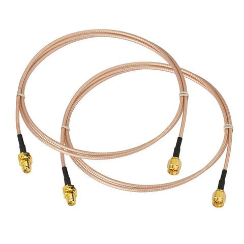 2 Pack SMA Male To SMA Female Bulkhead Antenna Extension Cable RG316 One Meter Three Point Three Feet Works With 4G LTE Routers
