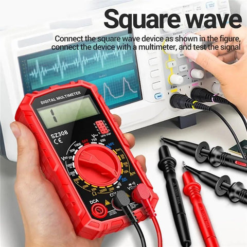 Pro Grade Digital Multimeter SZ308 With LCD Display for Accurate AC DC Voltage Current Resistance and Diode Testing