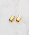 Brass guitar pot sleeve ferrule, 6.35mm OD x 6.04mm ID, pair.