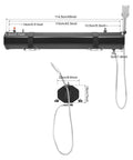 7.93 Gallon Pressurized Water Tank For Roof Rack SUVs RVs Trucks And Jeeps Portable Durable Water Storage With Copper PVC ABS Build