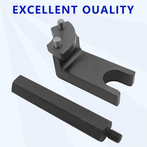 ZKTOOL vacuum pump seal cover remover installer for BMW N53/N54/N55; black metal tool with forked head and threaded rod