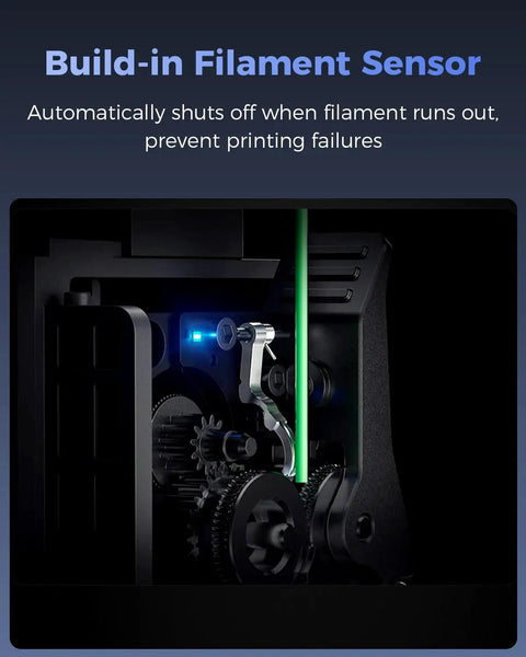 K2 Plus Extruder Kit With Built In Filament Runout Sensor, Beefed Up 80N Torque, Dual Gear System For Smooth Precise Filament Feeding, Easy Upgrade For K2 Plus K2 And K2 Pro Machines, black extruder with runout sensor