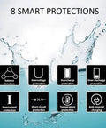 8 Smart Protections icons for Heavy Duty Ev Lithium Battery Pack With Built In Bms Plus Charger For Electric Scooter Moped Motorcycle.