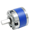 36 Mm Planetary Gearbox For 550 Dc Motor High Ratio 516 with blue casing and silver shaft for robots and DIY models.