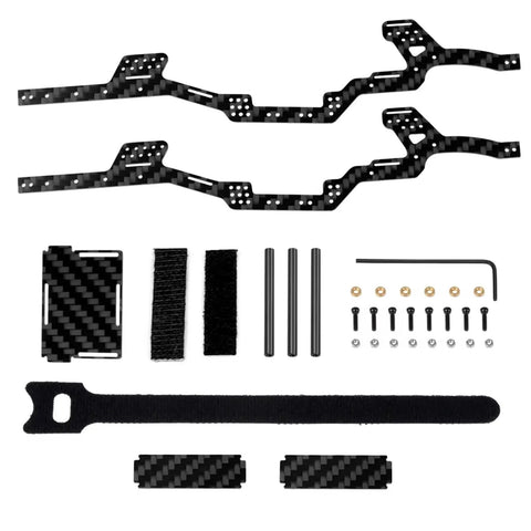 RC Car Chassis Frame For SCX24 90081 AXI00001 AXI00002 AXI00006 One Twenty Fourth Scale Carbon Fiber Chassis Kit components