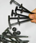 Hand holding 30 Pack Heavy Duty Self Locking Nylon Cable Ties Zip Ties With UV Resistant Buckles for car bumpers and home projects.