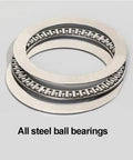 Steel ball bearings for Heavy Duty Rotating Turntable Lazy Susan For Kitchen Tabletop Wood Serving Tray With Silent Bearings.