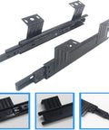 Heavy Duty Drawer Slides Detachable 10in or 12in Length, 3 Fold Glides, Ball Bearing Runners for Smooth Quiet Opening, Rustproof Cold-Rolled Steel, High Load 40kg Per Pair, Durable and Reliable for Fast Fixes., black detachable drawer slides, steel, for cabinets and tool chests