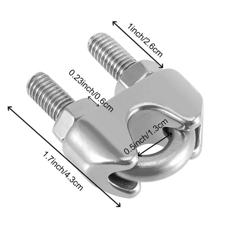 20 Pack 3/8 Inch Wire Rope Clamps Heavy Duty Stainless Steel Cable Grips Rock Solid M10 Wire Cable Clips Built Tough With Top Shelf Rust Protection For Daily Rigging