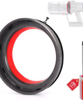 Top Sealing Ring For Dust Bin Replacement Part For V11 V15 SV14 SV15 SV22 Vacuum Cleaners Keeps A Tight Leak Proof Seal No Fuss Installation Dirt Cup Gasket And Dust Cup Repair Accessory black and red ring with T8 screwdriver