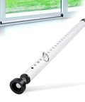 Sliding Door Security Bar, 17-50 inch Adjustable, shown with rubber tips and extension for window or patio door safety.