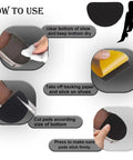 Instructions for applying Non Slip Silicone Gel Shoe Pads And Adhesive Sole Protectors For High Heels No Slip Grips In Black 4 Pairs