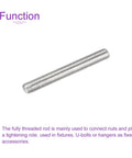 50 Pack M3 X 25mm Fully Threaded Rods In 304 Stainless Steel With Right Hand Threads Heavy Duty DIY Machine Tool Rod