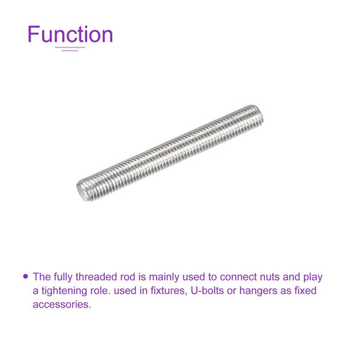50 Pack M3 X 25mm Fully Threaded Rods In 304 Stainless Steel With Right Hand Threads Heavy Duty DIY Machine Tool Rod