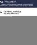 Four Pack 70017 Bra Model 17B Caps Replacement For Bearing Buddy Protectors Fits 1781 And 1810 product data sheet