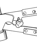 Diagram of Wheel Weight Tool Pro Grade for ClipOn Weights with safe plastic hammer head and dual material handle, side view.