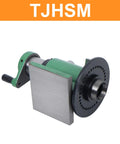 Precision Spin Indexing Fixture With 5C Collet Lathe Mount, featuring a green and black design, ideal for precise metalworking jobs.