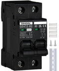 Beefy 30 Amp Circuit Breaker For DIN Rail Mount Solar Disconnect Switch 2 Pole 1000V Miniature Breaker with accessories