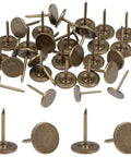 Total No Sweat Bronze Upholstery Thumb Tacks For Couch And Wall Wood Crafting Include Legit 100 Piece Kit With Compact Plastic Box shown in a group.