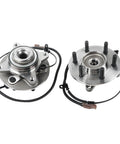 4WD Front Wheel Bearing Hub Assembly 6 Lugs With ABS Fits 2018 2019 2020 2021 Ford Expedition And Lincoln Navigator 3.5L 4WD Replacement OE WA515181 HA590795 HUB434, showing two metal hubs with 6 lugs and ABS wiring